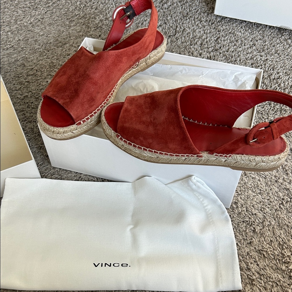 Vince Women's Red Espadrille Sandals